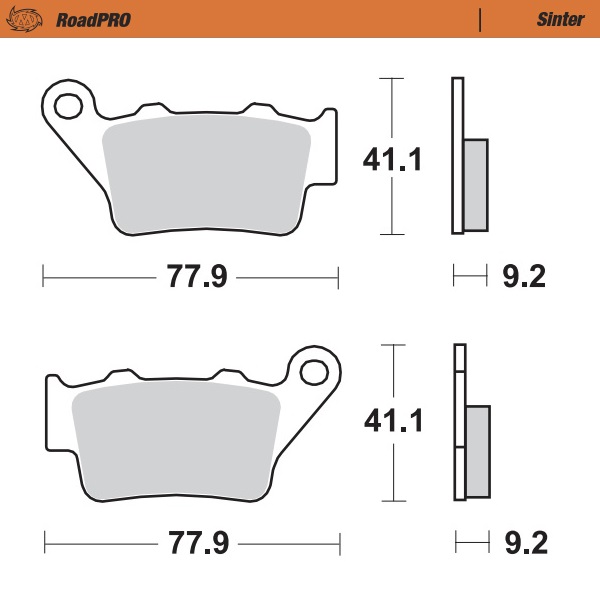 Moto-Master  Bremsbelag 403402 Sinter  KTM SMCR 690 Husqvarna 701 GASGAS SM 700
