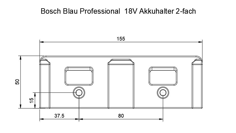 BOSCH Professional ( BLAU ) 18 V Wandhalterung Akkuhalter